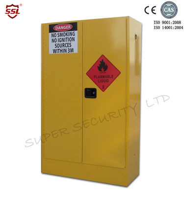 কেনা Yellow Paint Chemical Flammable Storage Cabinet With Dual Vents For Dangerous Goods 250L অনলাইনে উৎপাদন