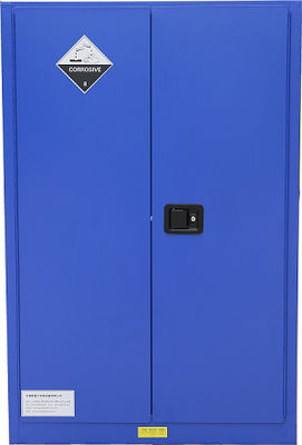 কেনা 3-Point Self-Latching Blue Corrosive Storage Cabinet For Hydrochloric Acid Non Sparking অনলাইনে উৎপাদন