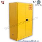 Yellow Powder-coated Chemical Storage Cabinet 15 Gallon Self-locking For Flammable Liquid